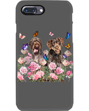 Load image into Gallery viewer, German Wirehaired Pointer With Peonies Gift For Dog Lovers Phone case