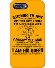 Load image into Gallery viewer, A Spoiled Wife Of An October Grumpy Old Man Birthday Meaningful Gift Phone case