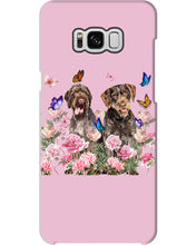 Load image into Gallery viewer, German Wirehaired Pointer With Peonies Gift For Dog Lovers Phone case