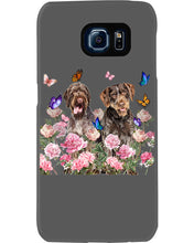 Load image into Gallery viewer, German Wirehaired Pointer With Peonies Gift For Dog Lovers Phone case