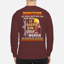 Load image into Gallery viewer, Het Moeilijkste Deel Van Mijn Werk Is Aardig Zijn Tegen Mensen Sweatshirt