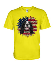 Load image into Gallery viewer, English Cocker Spaniel US Sunflower Gift For Dog Lovers Guys V-Neck