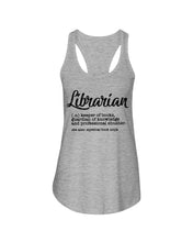 Load image into Gallery viewer, Librarian Keeper Of Books Guardian Of Knowledge Custom Gift For Librarian Ladies Flowy Tank