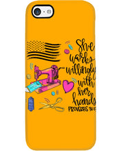 Load image into Gallery viewer, She Works Willingly With Her Hands Gift For Sew Lovers Phone case