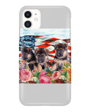 Load image into Gallery viewer, American Flag Sky Flower German Shepherd Gift For Dog Lovers Phone case