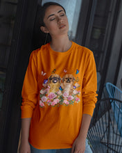 Load image into Gallery viewer, Pekingese With Peonies Gift For Dog Lovers Unisex Long Sleeve