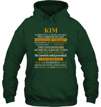 Load image into Gallery viewer, Kim Custom Name Gift A Warrior's Mentality With A Poet's Soul Hoodie