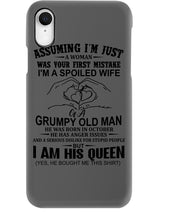 Load image into Gallery viewer, A Spoiled Wife Of An October Grumpy Old Man Birthday Meaningful Gift Phone case