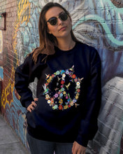 Load image into Gallery viewer, Hummingbird And Peace Sign Gift For Girls Sweatshirt