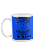 Load image into Gallery viewer, A Spoiled Wife Of An October Grumpy Old Man Birthday Meaningful Gift Mug