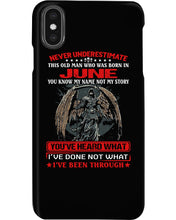Load image into Gallery viewer, Never Underestimate This Old Man Who Was Born In June Custom Design Phone case