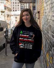 Load image into Gallery viewer, Weather Outside Frightful Sewing Let Us Sew Hoodie