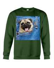 Load image into Gallery viewer, baby Pug In Denim Pocket Gift For Dog Lovers Sweatshirt