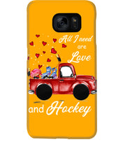 Load image into Gallery viewer, All I Need Are Love And Hockey Gift For Hockey Players Phone case