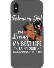 Load image into Gallery viewer, Betty Boop February Girl Living My Best Life Birthday Meaningful Gift Phone case