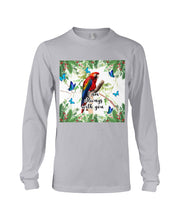 Load image into Gallery viewer, Scarlet Macaw With Butterflies I Am Always With You Gift For Lover Unisex Long Sleeve