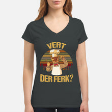 Load image into Gallery viewer, Vert Der Ferk Retro Vintage Gift For Cook Lovers Ladies V-Neck