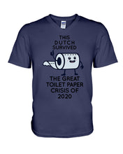 Load image into Gallery viewer, Dutch Survived The Great Toilet Paper Crisis Of 2020 For Personalized Nation Gift Guys V-Neck