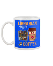 Load image into Gallery viewer, Librarian Powered By Coffee Custom Design For Book Lovers Mug