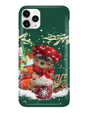 Load image into Gallery viewer, Yorkshire Terrier Loves Drinking Hot Latte Gift For Dog Lovers Phone case