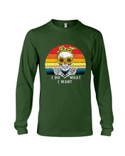 Load image into Gallery viewer, I Do What I Want Skull Sunflower Special Custom Design Unisex Long Sleeve