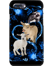 Load image into Gallery viewer, Lovely Phone Case Twinkling Blue Heart Gift For Goat Lovers Phone case