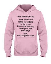 Load image into Gallery viewer, Daughter In Law Gift For Mother In Law I Know How Tempting That Option Was Some Days Hoodie