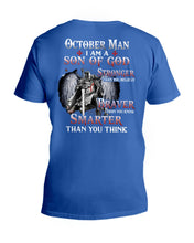 Load image into Gallery viewer, October Man Son Of God Birthday Meaningful Gift For Men Guys V-Neck
