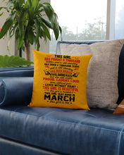 Load image into Gallery viewer, This Girl Has Fought A Thousand This Girl Was Born In March Pillow Cover