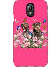 Load image into Gallery viewer, German Wirehaired Pointer With Peonies Gift For Dog Lovers Phone case