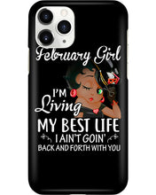 Load image into Gallery viewer, Betty Boop February Girl Living My Best Life Birthday Meaningful Gift Phone case