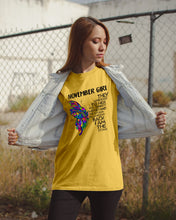 Load image into Gallery viewer, Birthday Gift For November Girl They Whispered To Her You Cannot Withstand The Storm Guys Tee