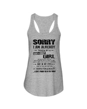 Load image into Gallery viewer, I'm Already Taken By A Sexy And Crazy Girl She Was Born In February Ladies Flowy Tank