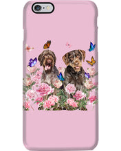 Load image into Gallery viewer, German Wirehaired Pointer With Peonies Gift For Dog Lovers Phone case