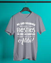 Load image into Gallery viewer, Me And Grandma Are More Than Besties Custom Gift For Family Guys V-Neck