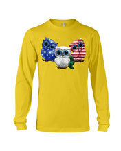 Load image into Gallery viewer, Lovely Phone Case Three Owl With US Flag Gift For Owl Lovers Unisex Long Sleeve