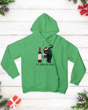 Load image into Gallery viewer, Cat Drink And Be Merry Meaningful Gift For Women Hoodie