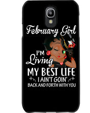 Load image into Gallery viewer, Betty Boop February Girl Living My Best Life Birthday Meaningful Gift Phone case