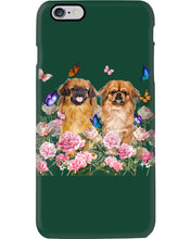 Load image into Gallery viewer, Pekingese With Peonies Gift For Dog Lovers Phone case