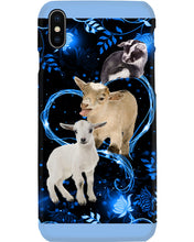 Load image into Gallery viewer, Lovely Phone Case Twinkling Blue Heart Gift For Goat Lovers Phone case