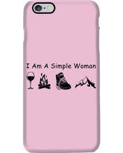 Load image into Gallery viewer, Simple Woman Loves Wine Camping Shoes And Climbing Phone case