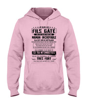 Load image into Gallery viewer, Fils Gâté J'ai Été Élevé PẢ Une Maman Incroyable En Septembre Hoodie