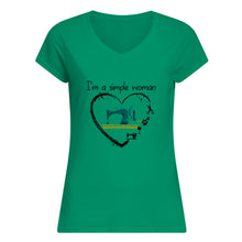 Load image into Gallery viewer, Sewing I'm A Simple Woman Gift For Women Ladies V-Neck