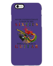 Load image into Gallery viewer, Never Underestimate A 60 Year Old Man Can Play A Guitar Phone case
