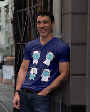 Load image into Gallery viewer, Pig Pandemic Essential Stay At Home Unique Custom Design Guys V-Neck