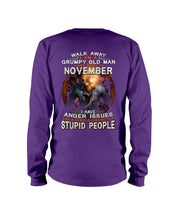 Load image into Gallery viewer, Walk Away I Am A Grumpy Old Man Who Was Born In November Birthday Gift Unisex Long Sleeve
