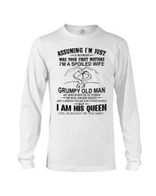 Load image into Gallery viewer, A Spoiled Wife Of An October Grumpy Old Man Birthday Meaningful Gift Unisex Long Sleeve