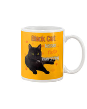 Load image into Gallery viewer, Black Cat Kisses Fix Everything Gift For Cat Lovers Mug