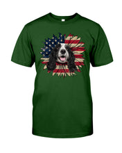 Load image into Gallery viewer, English Cocker Spaniel US Sunflower Gift For Dog Lovers Guys Tee