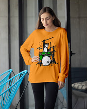 Load image into Gallery viewer, Funny Cat Playing Drums Great Gift For Cat Lovers Unisex Long Sleeve